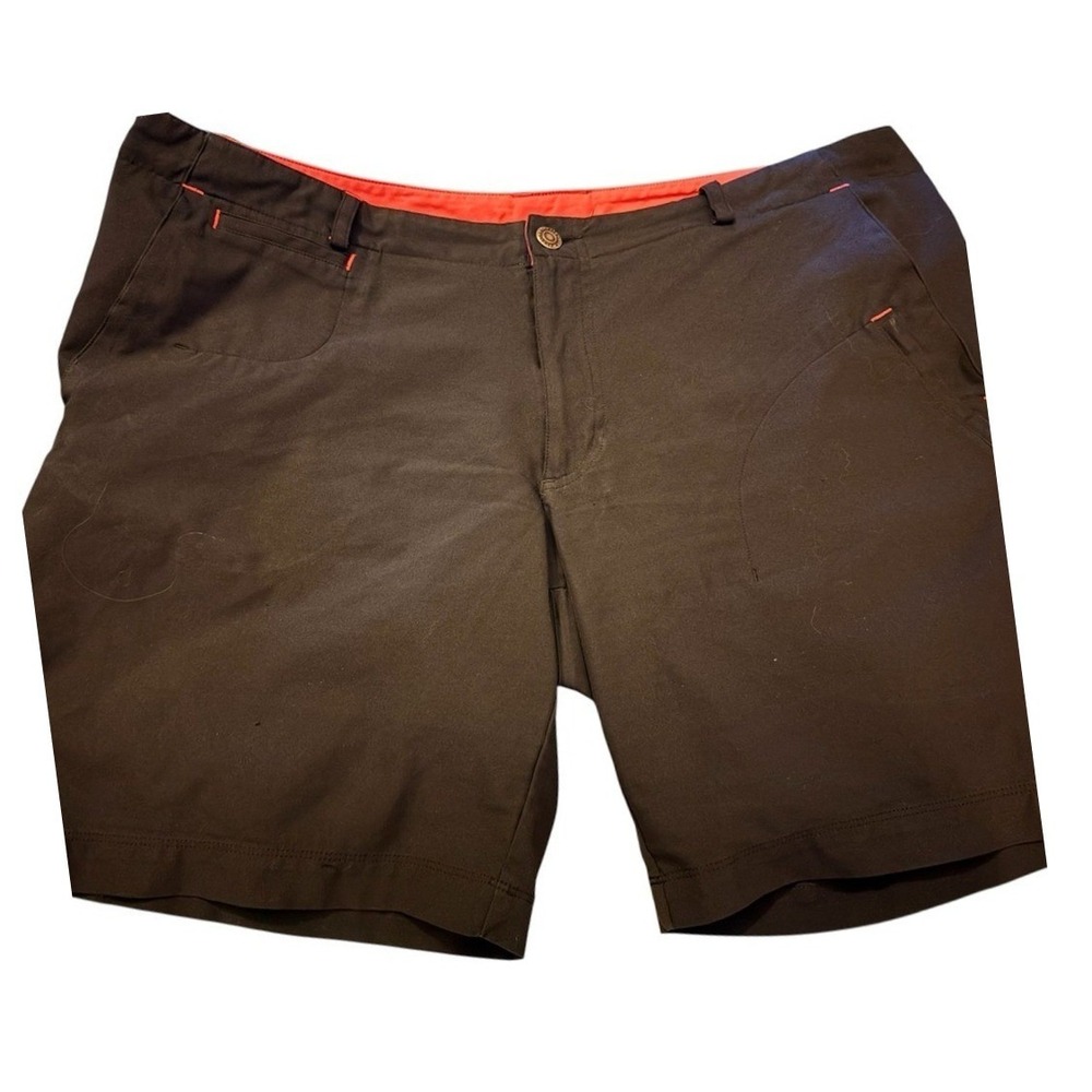 Magellan Women's Black Technical Outdoor Hiking Shorts Orange Accents‎